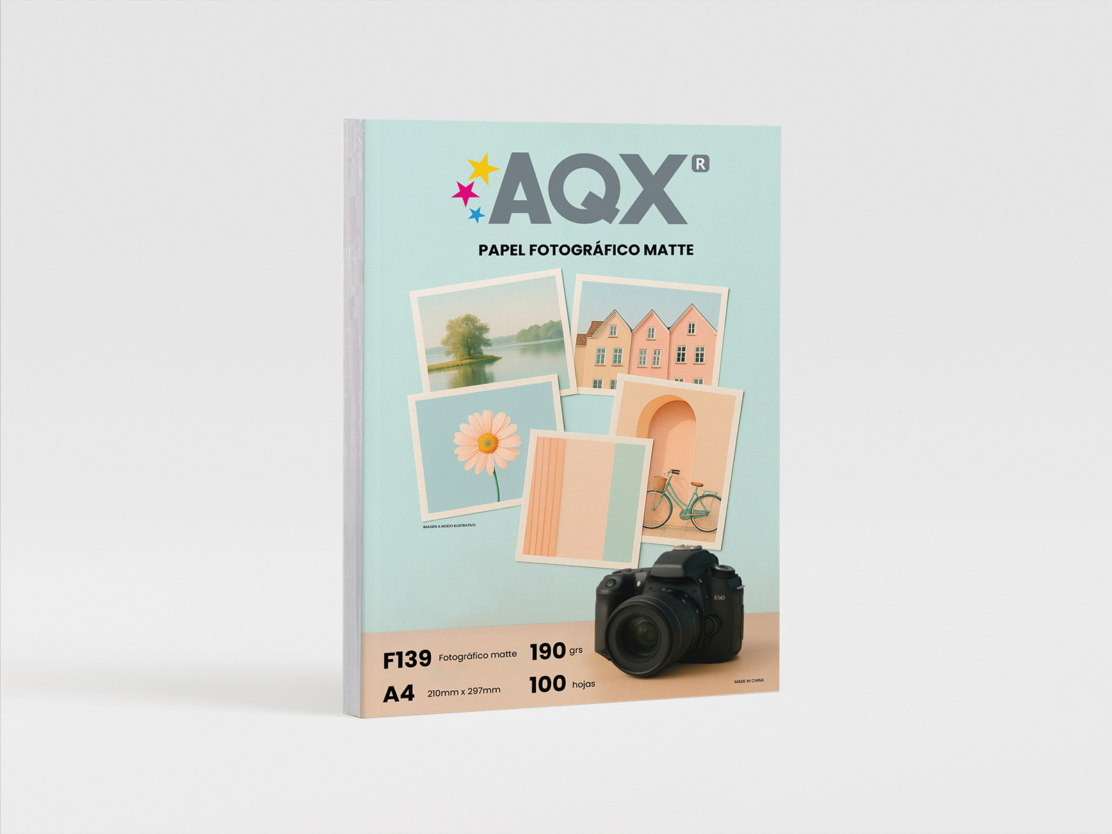 Papel Fotografico Matte A4 190grs por 100 Hojas AQX F139